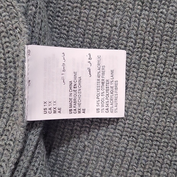 NWT And Now This Green Ribbed Knit Sweater Top 1X - Picture 4 of 6